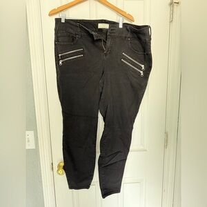 EUC Size 22R Torrid Black Jegging with Zippers